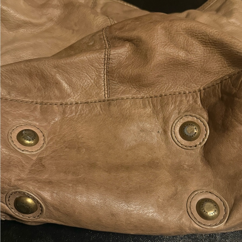 Taupe Leather Shoulder Bag - Picture 5 of 8